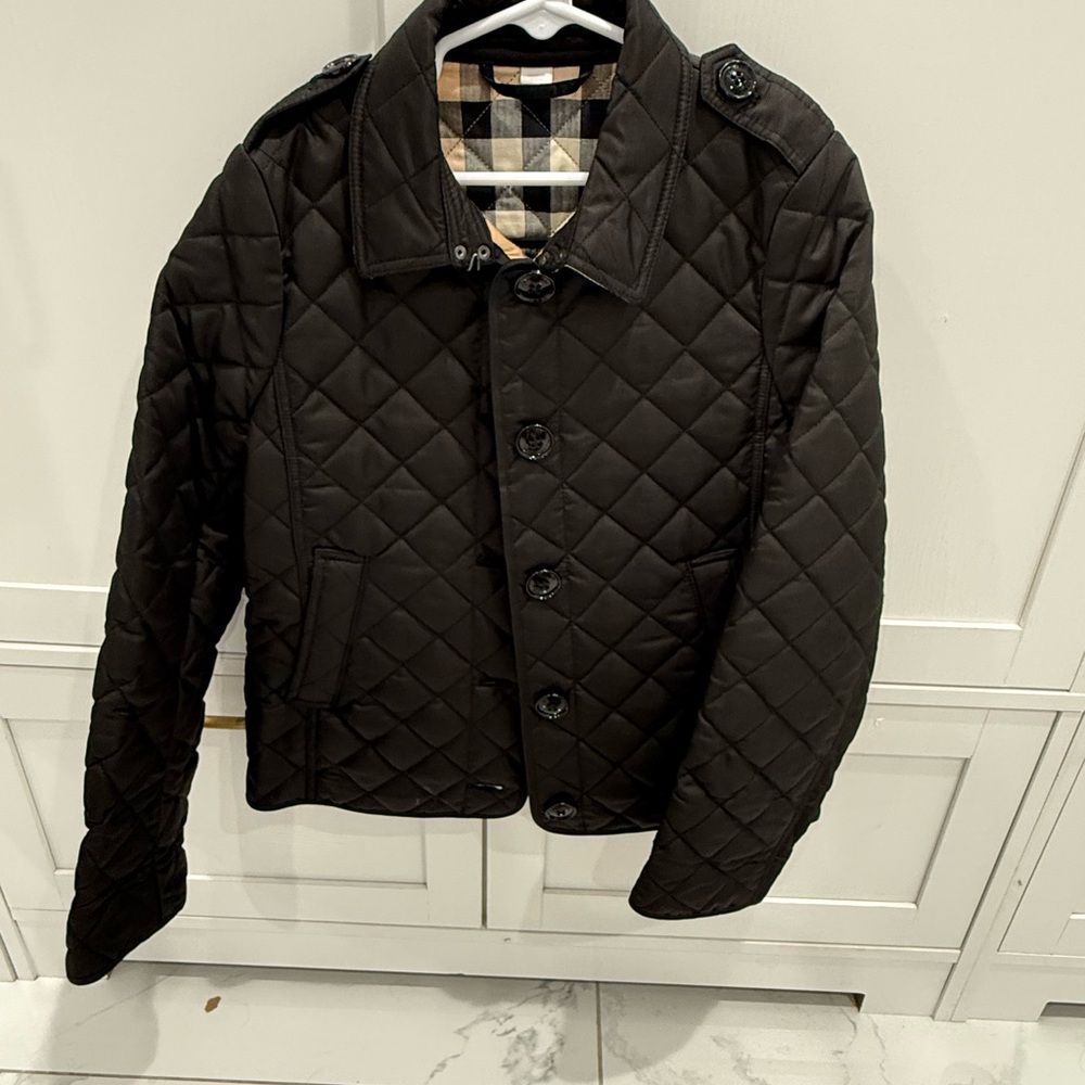 Burberry Black Puffer Jacket Quilted Design